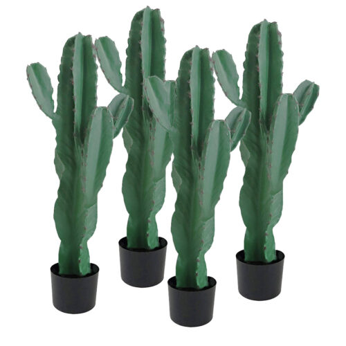 4x 70cm Green Artificial Indoor Cactus Tree Fake Plant Simulation Decorative 5 Heads