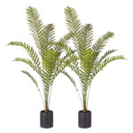 2x 160cm Green Artificial Indoor Rogue Areca Palm Tree Fake Tropical Plant Decor