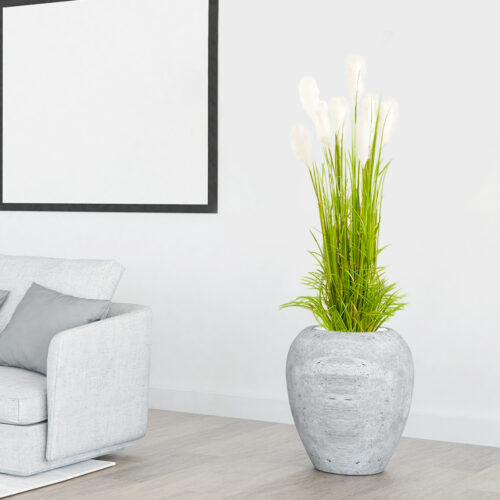 2x 120cm Nearly Natural Plume Grass Artificial Plant - Image 3