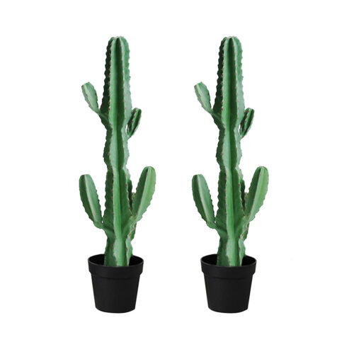 2x 105cm Green Artificial Indoor Cactus Tree Fake Plant Simulation Decorative 6 Heads