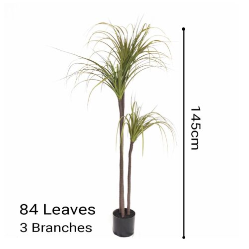2x 145cm Artificial Dracaena Plant Fake Potted Simulation Tree Fake Plant Decor - Image 2