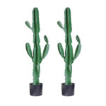 2x 120cm Green Artificial Indoor Cactus Tree Fake Plant Simulation Decorative 6 Heads