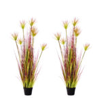 2x 120cm Green Artificial Indoor Potted Papyrus Plant Tree Fake Simulation Decorative