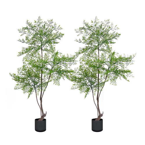 2x 150cm Nandina Heavenly Bamboo Tree Artificial Plant Home Accent Decor