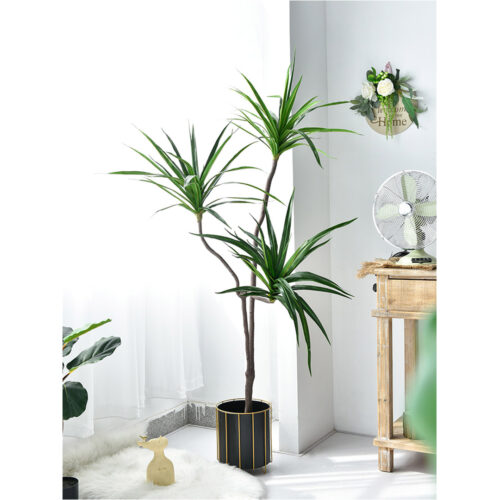 2x 180cm Green Artificial Indoor Brazlian Iron Tree Fake Plant Decorative 3 Heads - Image 3