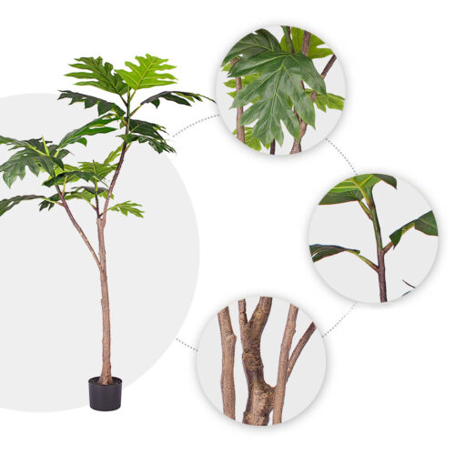 2x 150cm Artificial Natural Green Split-Leaf Philodendron Tree Fake Tropical Indoor Plant Decor - Image 4