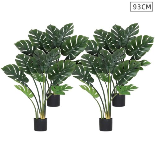 4x 93cm Artificial Indoor Potted Turtle Back Fake Decoration Tree Flower Pot Plant