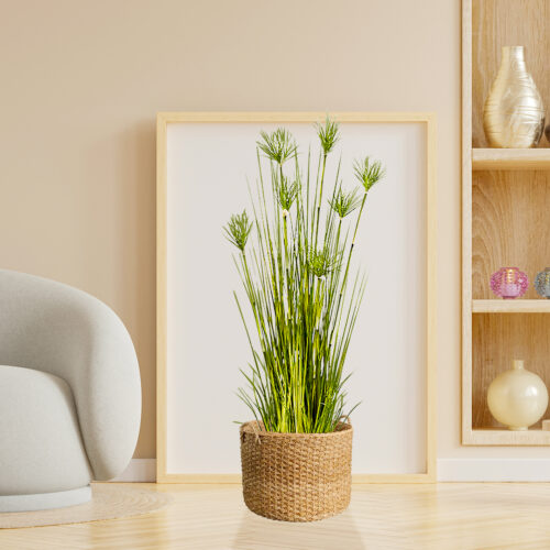 2x 150cm Cyperus Papyrus Plant Tree Artificial Green Grass Home Or Office Indoor Greenery Accent - Image 3