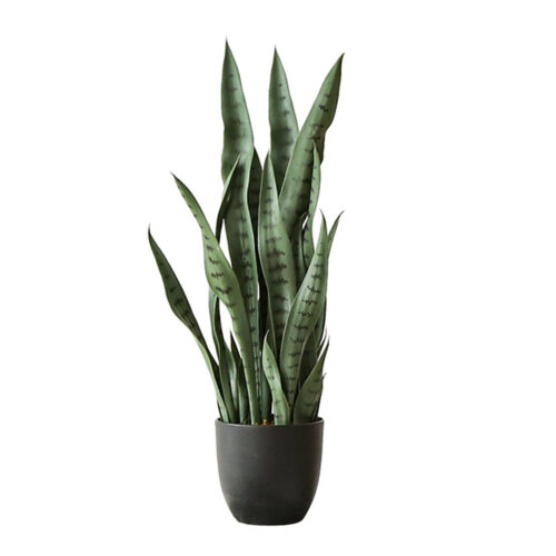 2x 97cm Sansevieria Snake Artificial Plants with Black Plastic Planter Greenery Decor - Image 2