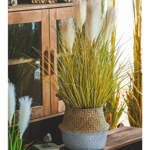 2x 137cm Artificial Indoor Potted Reed Bulrush Grass Tree Fake Plant Simulation Decorative - Image 7