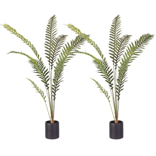 2x 210cm Artificial Green Rogue Hares Foot Fern Tree Fake Tropical Indoor Plant Decor