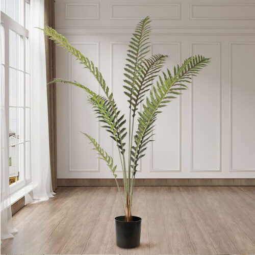 2x 210cm Artificial Green Rogue Hares Foot Fern Tree Fake Tropical Indoor Plant Decor - Image 3