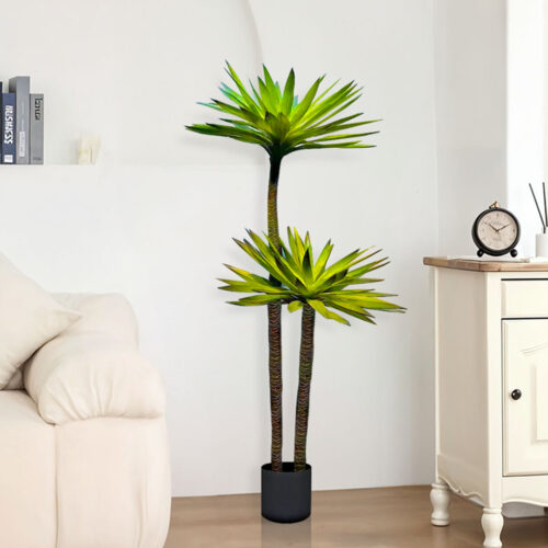 2x 150cm Yucca Tree Giant Palm Lily Living Room Artificial Plant Home Accent Decor - Image 2