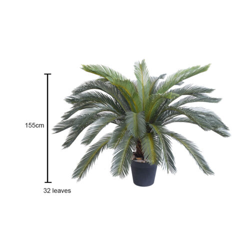 155cm Artificial Indoor Cycas Revoluta Cycad Sago Palm Fake Decoration Tree Pot Plant - Image 7