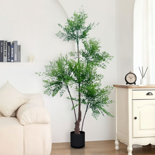 2x 180cm Nandina Heavenly Bamboo Tree Artificial Plant Home Accent Decor - Image 2