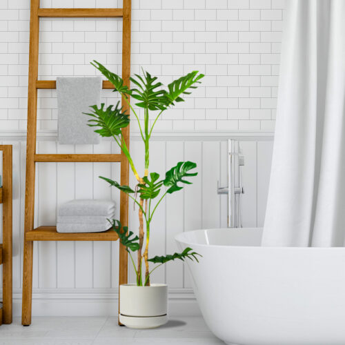 4x 175cm Tropical Monstera Palm Artificial Plant Tree Real Touch Technology with UV Protection - Image 5