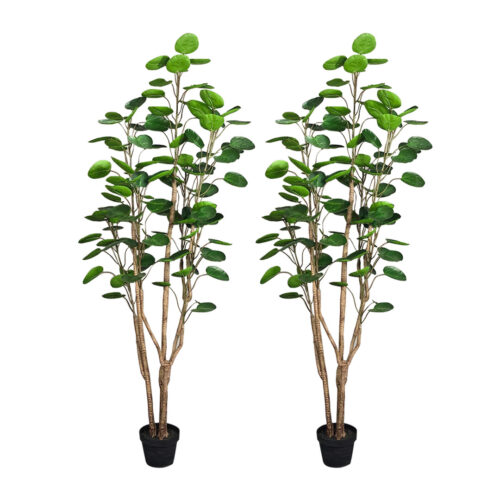 2x 180cm Plastic Potted Polyscias Scutellaria Plant Home Garden Artificial Tree Decor