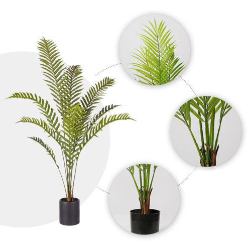 4x 160cm Green Artificial Indoor Rogue Areca Palm Tree Fake Tropical Plant Decor - Image 4