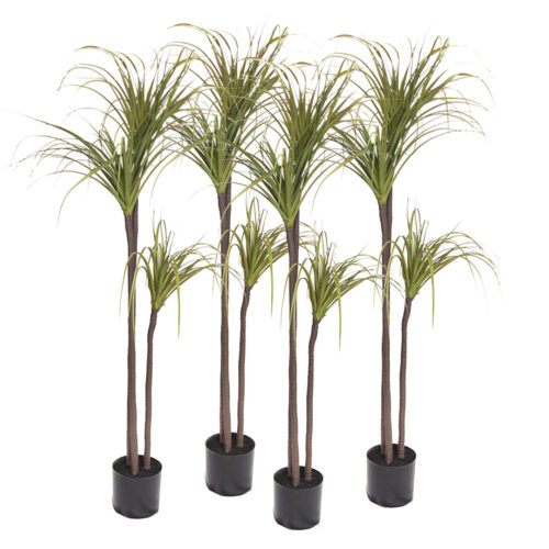 4x 145cm Artificial Dracaena Plant Fake Potted Simulation Tree Fake Plant Decor