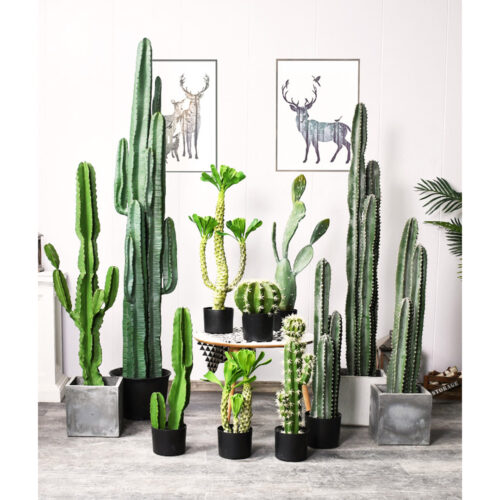 4x 120cm Green Artificial Indoor Cactus Tree Fake Plant Simulation Decorative 6 Heads - Image 6