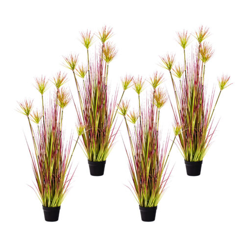 4x 120cm Green Artificial Indoor Potted Papyrus Plant Tree Fake Simulation Decorative