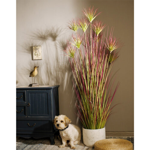 4x 120cm Green Artificial Indoor Potted Papyrus Plant Tree Fake Simulation Decorative - Image 9