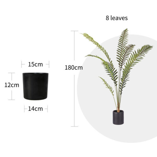 4x 180cm Artificial Green Rogue Hares Foot Fern Tree Fake Tropical Indoor Plant Decor - Image 2