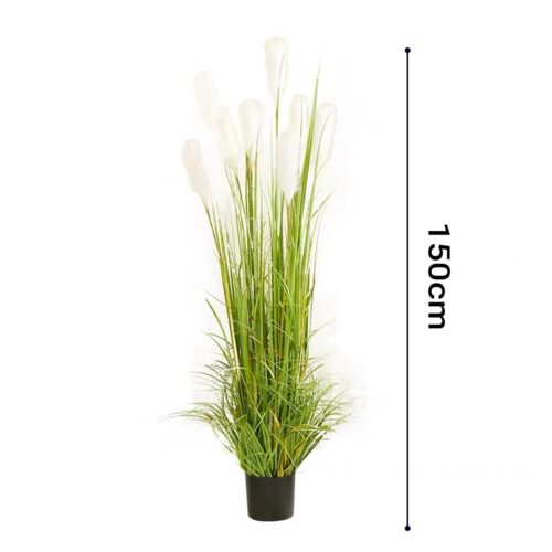 4x 150cm Wheat Plume Grass Artificial Plant Decor - Image 2