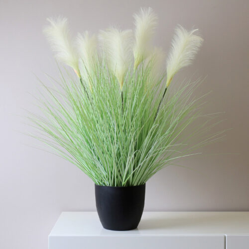 4x 110cm Artificial Indoor Potted Reed Bulrush Grass Tree Fake Plant Simulation Decorative - Image 4