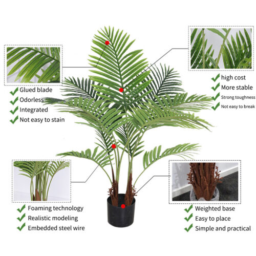 4x 180cm Artificial Swallowtail Sunflower Fake Decoration Tree Flower Pot Plant - Image 7
