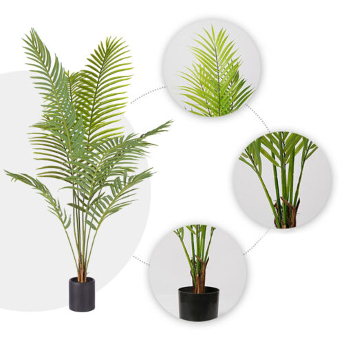 4x 180cm Green Artificial Indoor Rogue Areca Palm Tree Fake Tropical Plant Decor - Image 4