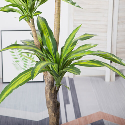 4x 180cm Green Artificial Indoor Brazlian Iron Tree Fake Plant Decorative 3 Heads - Image 4