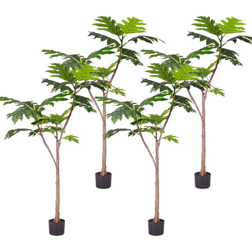 4x 150cm Artificial Natural Green Split-Leaf Philodendron Tree Fake Tropical Indoor Plant Decor