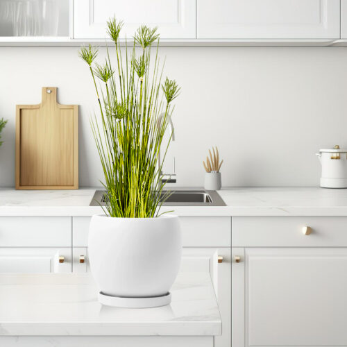4x 150cm Cyperus Papyrus Plant Tree Artificial Green Grass Home Or Office Indoor Greenery Accent - Image 3