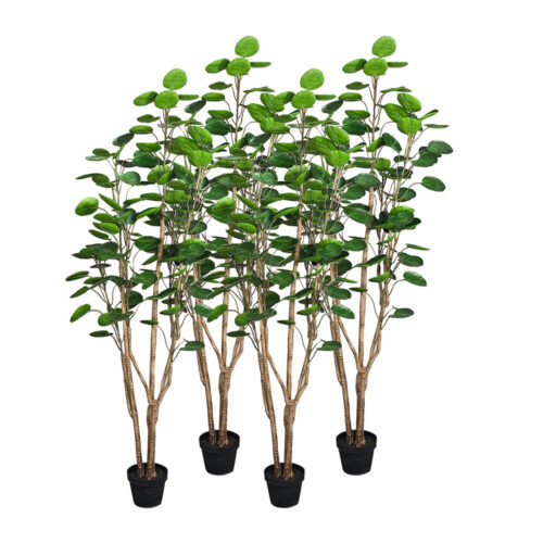 4x 150cm Plastic Potted Polyscias Scutellaria Plant Home Garden Artificial Tree Decor