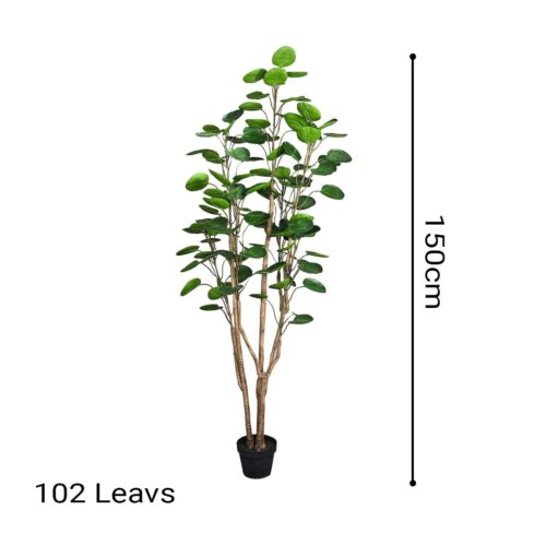 4x 150cm Plastic Potted Polyscias Scutellaria Plant Home Garden Artificial Tree Decor - Image 2