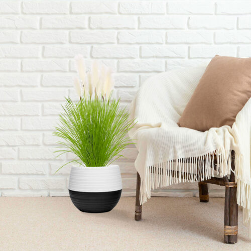 4x 137cm Potted Tall Silk Fake Pampas Grass Artificial Plants Reed Greenery Flowers Decor - Image 4