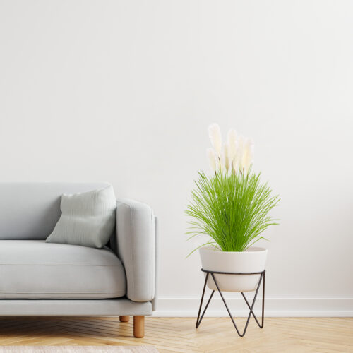 4x 137cm Potted Tall Silk Fake Pampas Grass Artificial Plants Reed Greenery Flowers Decor - Image 5