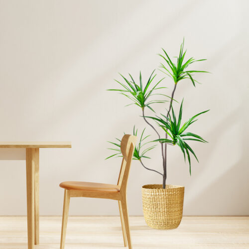 4x 180cm Realistic Artificial Dracaena Rubberised Silk Cloth Iron Wire Decor - Image 4