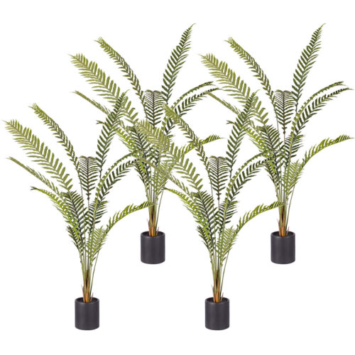 4x 240cm Artificial Green Rogue Hares Foot Fern Tree Fake Tropical Indoor Plant Decor
