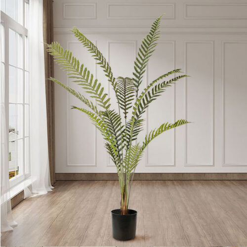 4x 240cm Artificial Green Rogue Hares Foot Fern Tree Fake Tropical Indoor Plant Decor - Image 3