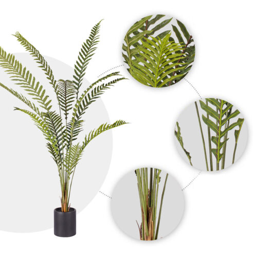 4x 240cm Artificial Green Rogue Hares Foot Fern Tree Fake Tropical Indoor Plant Decor - Image 4