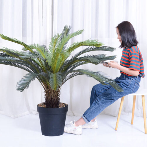 4x 155cm Artificial Indoor Cycas Revoluta Cycad Sago Palm Fake Decoration Tree Pot Plant - Image 5