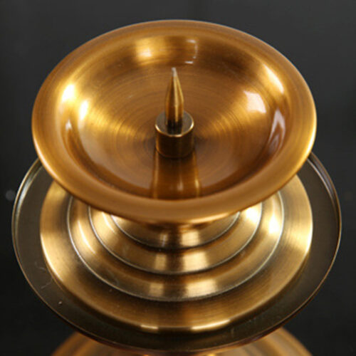 33.5cm Gold Nordic Deluxe Candlestick Candle Holder Stand Pillar Glass /Iron - Image 9