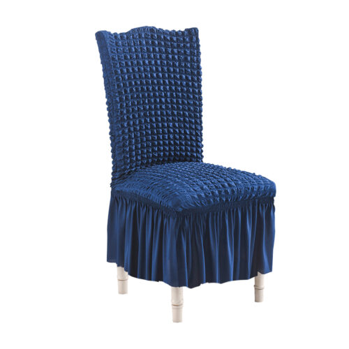 Blue Chair Cover Seat Protector with Ruffle Skirt Stretch Slipcover Wedding Party Decor