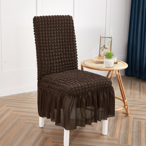 Coffee Chair Cover Seat Protector with Ruffle Skirt Stretch Slipcover Wedding Party Decor - Image 5