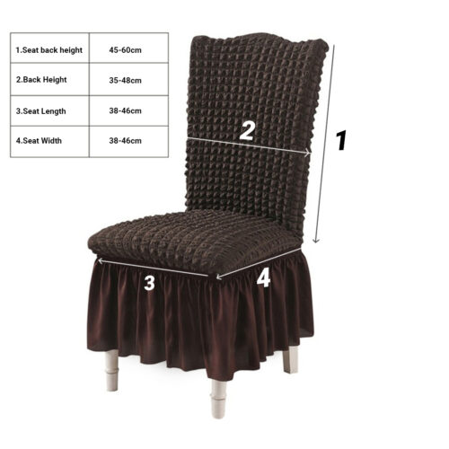 Coffee Chair Cover Seat Protector with Ruffle Skirt Stretch Slipcover Wedding Party Decor - Image 6