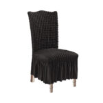 Black Chair Cover Seat Protector with Ruffle Skirt Stretch Slipcover Wedding Party Decor