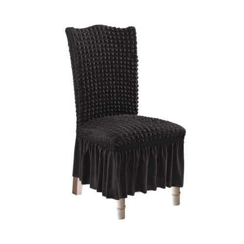 Black Chair Cover Seat Protector with Ruffle Skirt Stretch Slipcover Wedding Party Decor