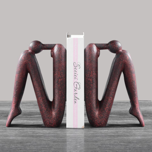 13x20cm Ornament Modern Stickman Art Sculpture Minimalist Resin Statue Round Head Bookend - Image 3
